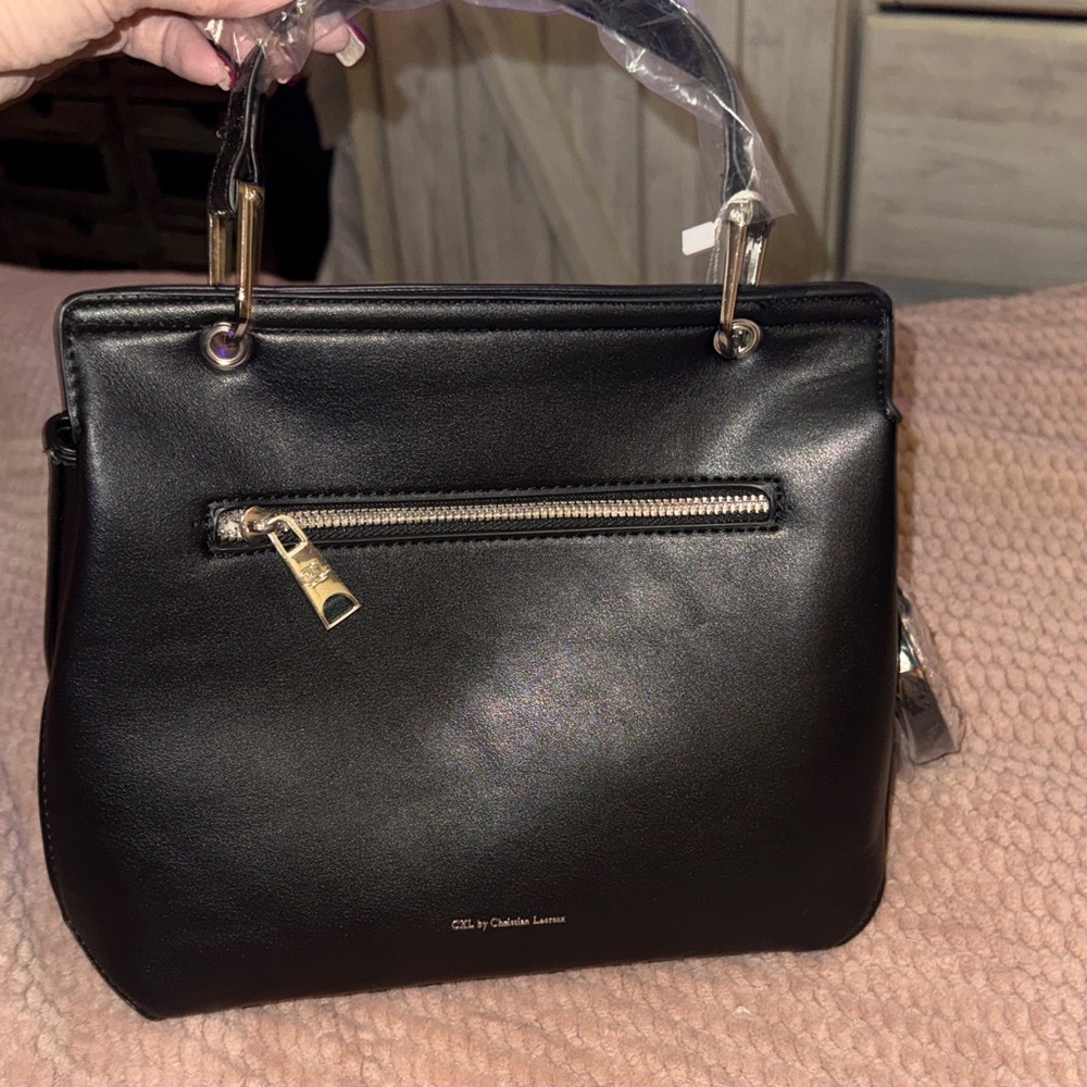 Christian Lacroix Black and Silver Shoulder Bag - Picture 2 of 8